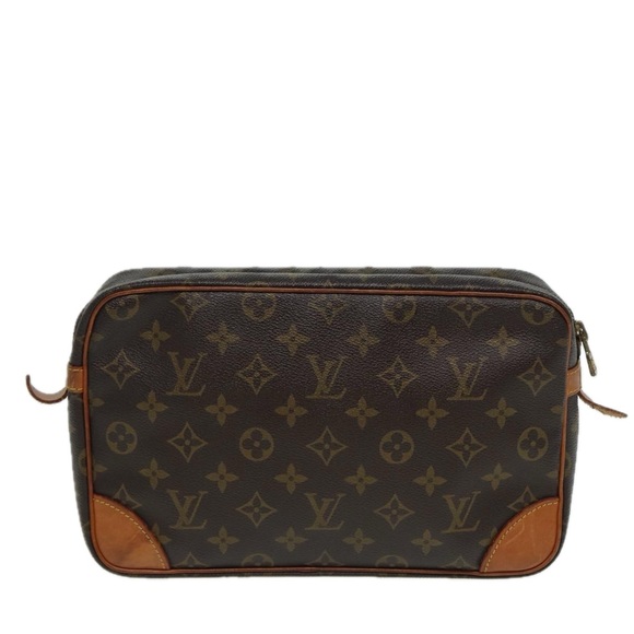 LOUIS VUITTON Monogram Compiegne 28 Clutch Bag M51845 LV Auth 83388 - Picture 2 of 16